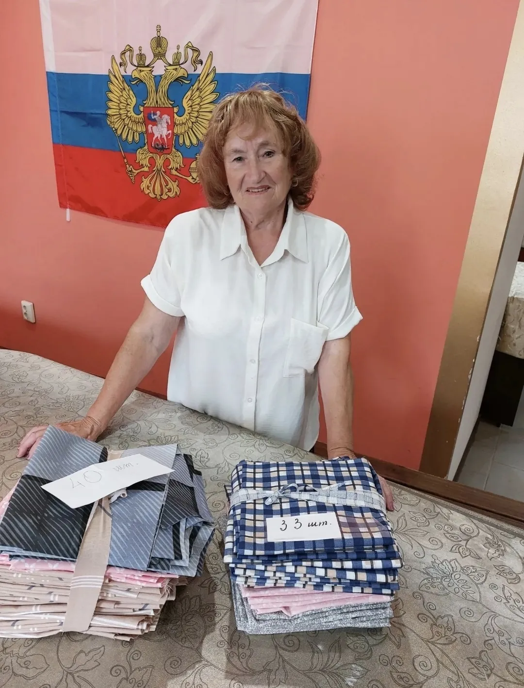 Обращение с просьбой помочь с пошивом белья для бойцов, первые отклики волонтёров, поставка материалов и сетей из сёл.